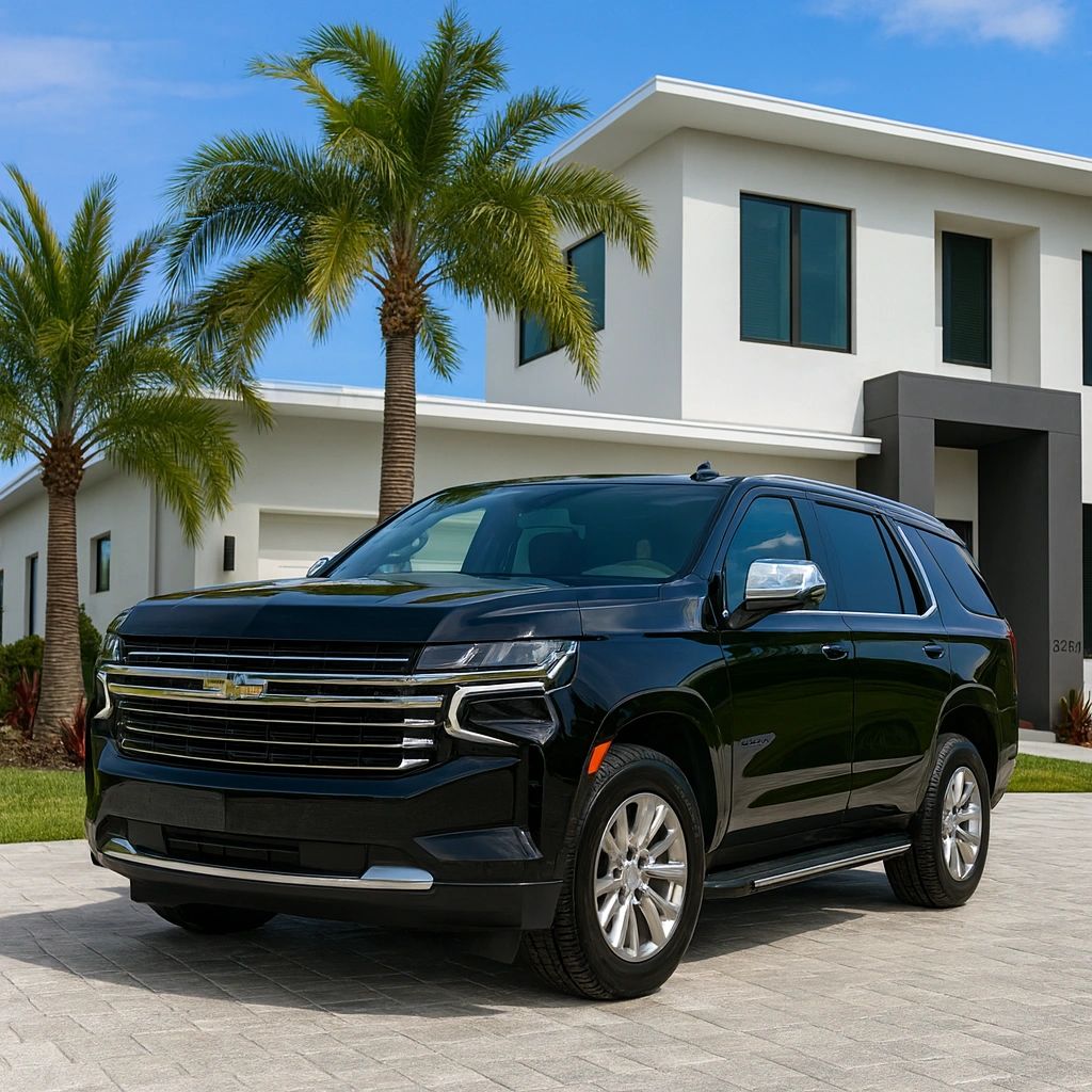Elite Coastal Rides black SUV parked outside a Port St. Lucie home